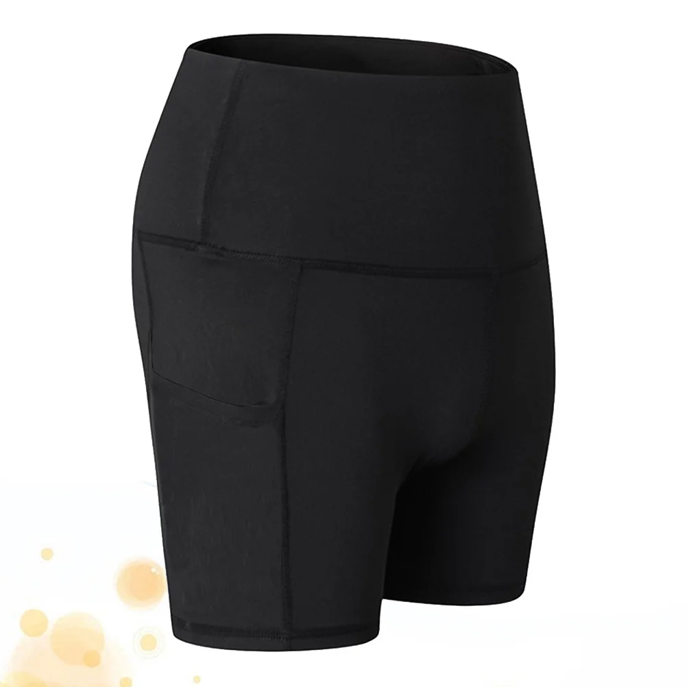 

High Waist Yoga Shorts Women's Quick Dry Sports Shorts with Side Pockets Stretchy Fitness Running Short Pants for Outdoor