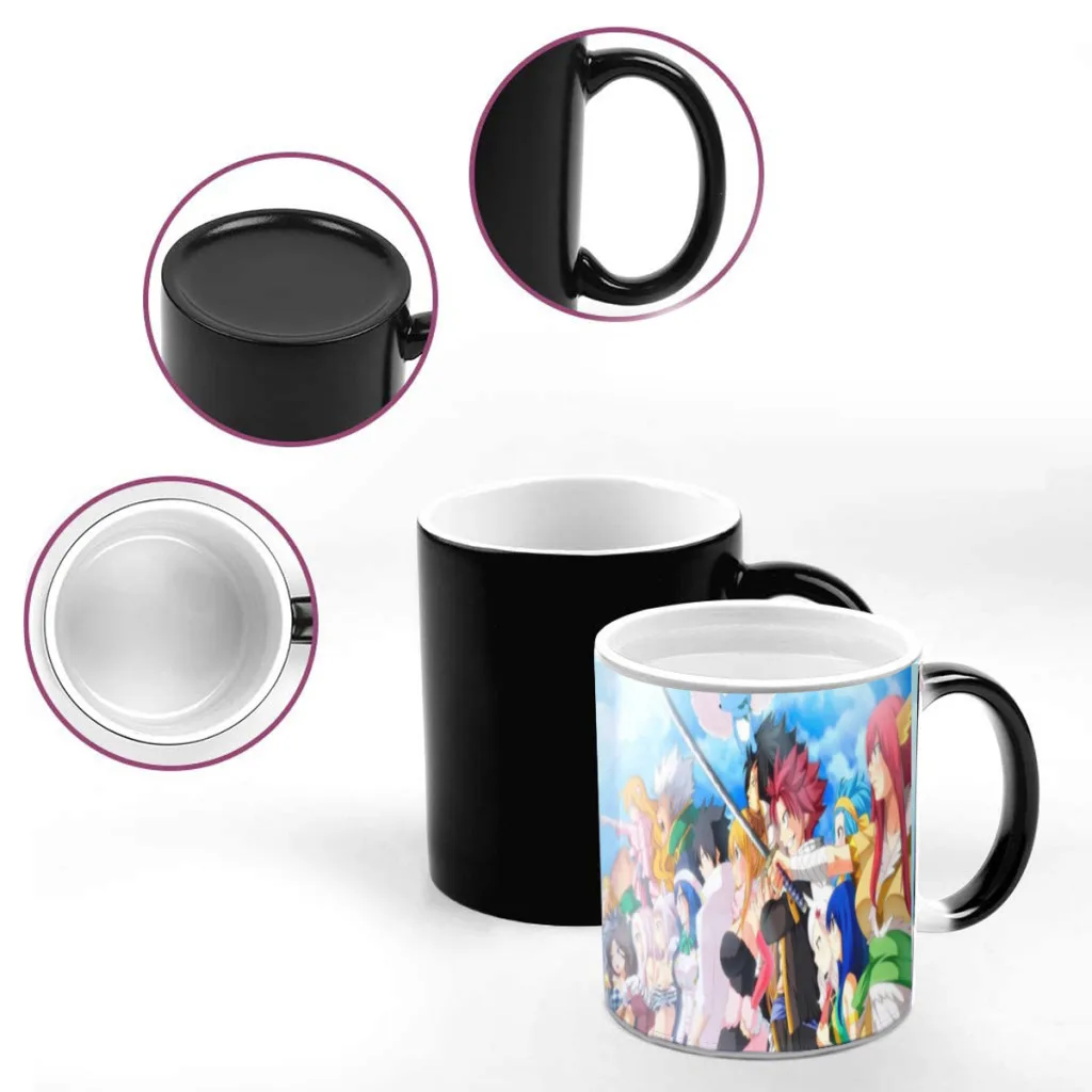 Japanese Anime Fairy Tail Color Changing Cup Mug Magic Heat Sensitive Coffee Mugs Tea Cups Surprised Gift