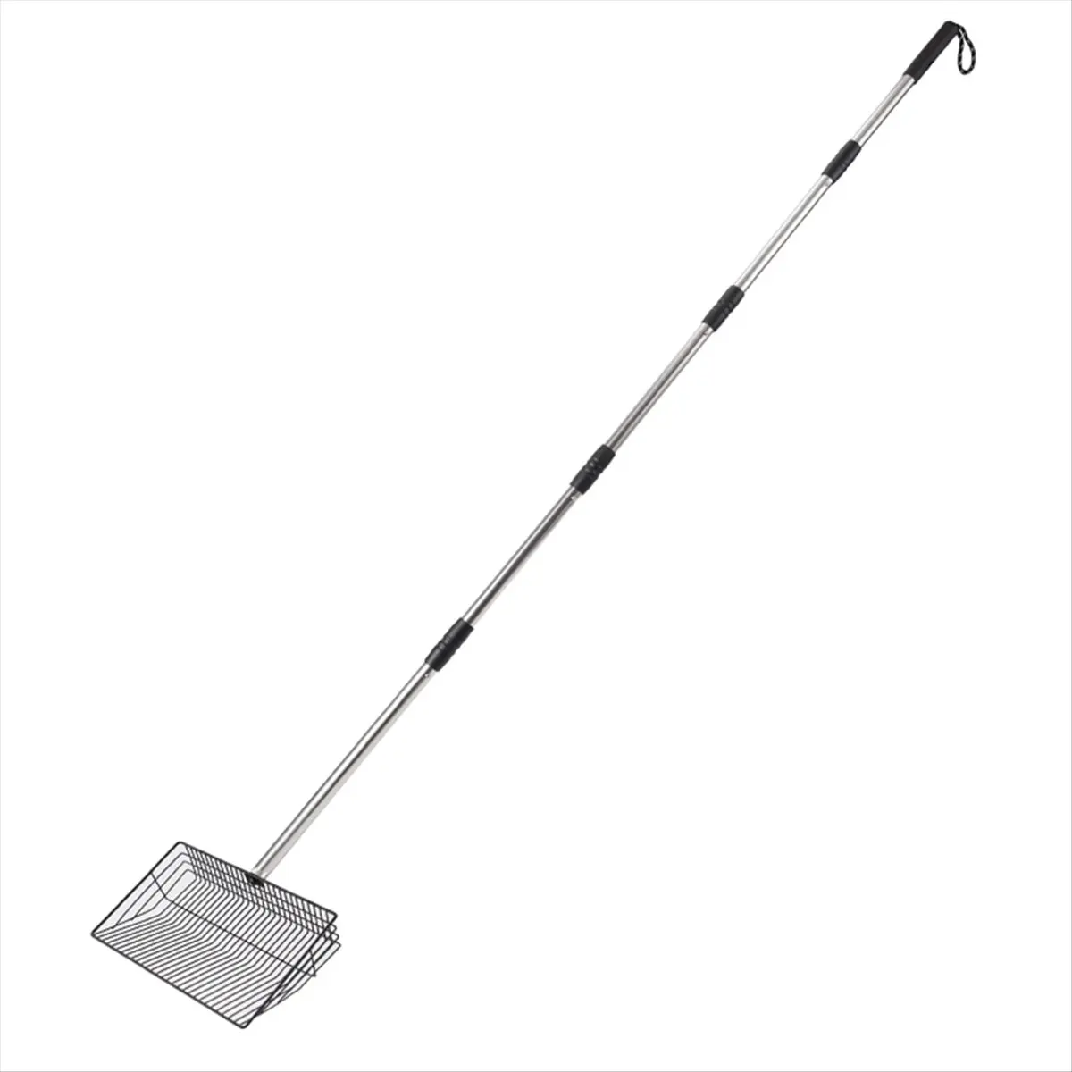BHBL 10inch Large Chicken Poop Scooper, 24 to 68in Long Chicken Coop Litter Scoop with Stainless Steel Handle, Sifting Shovel