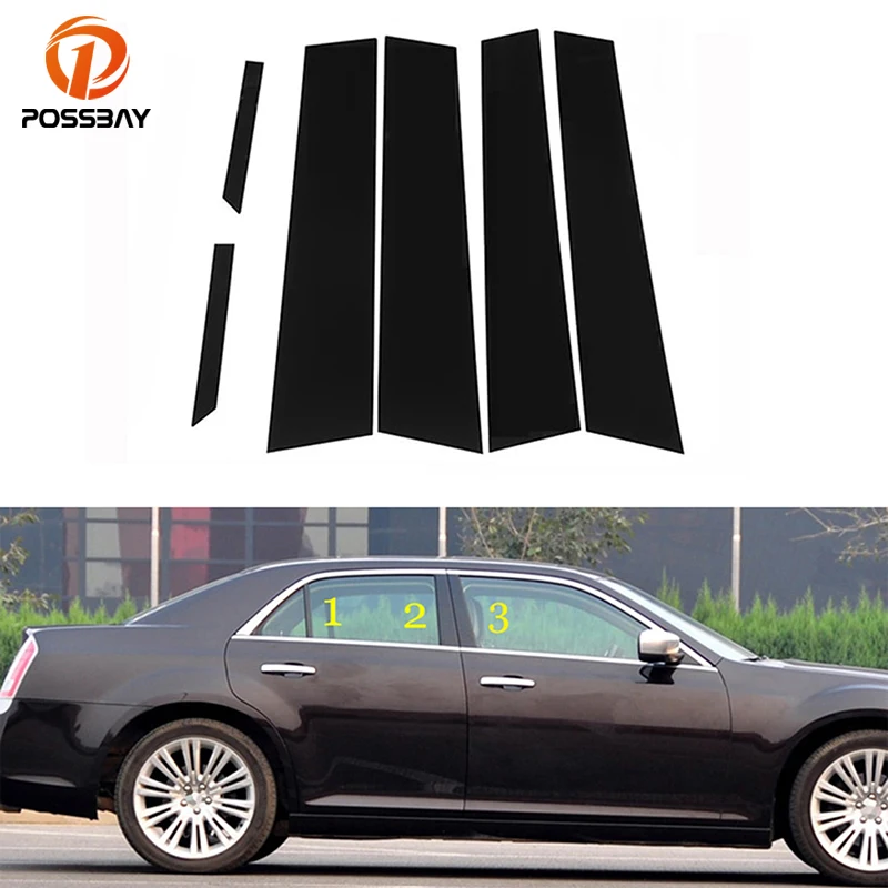 

Car Pillar Posts Door Window Trim Covers Stickers for Chrysler 300 2011 2012 2013 2014 2015 2016 2017 2018 2019 2020 2021
