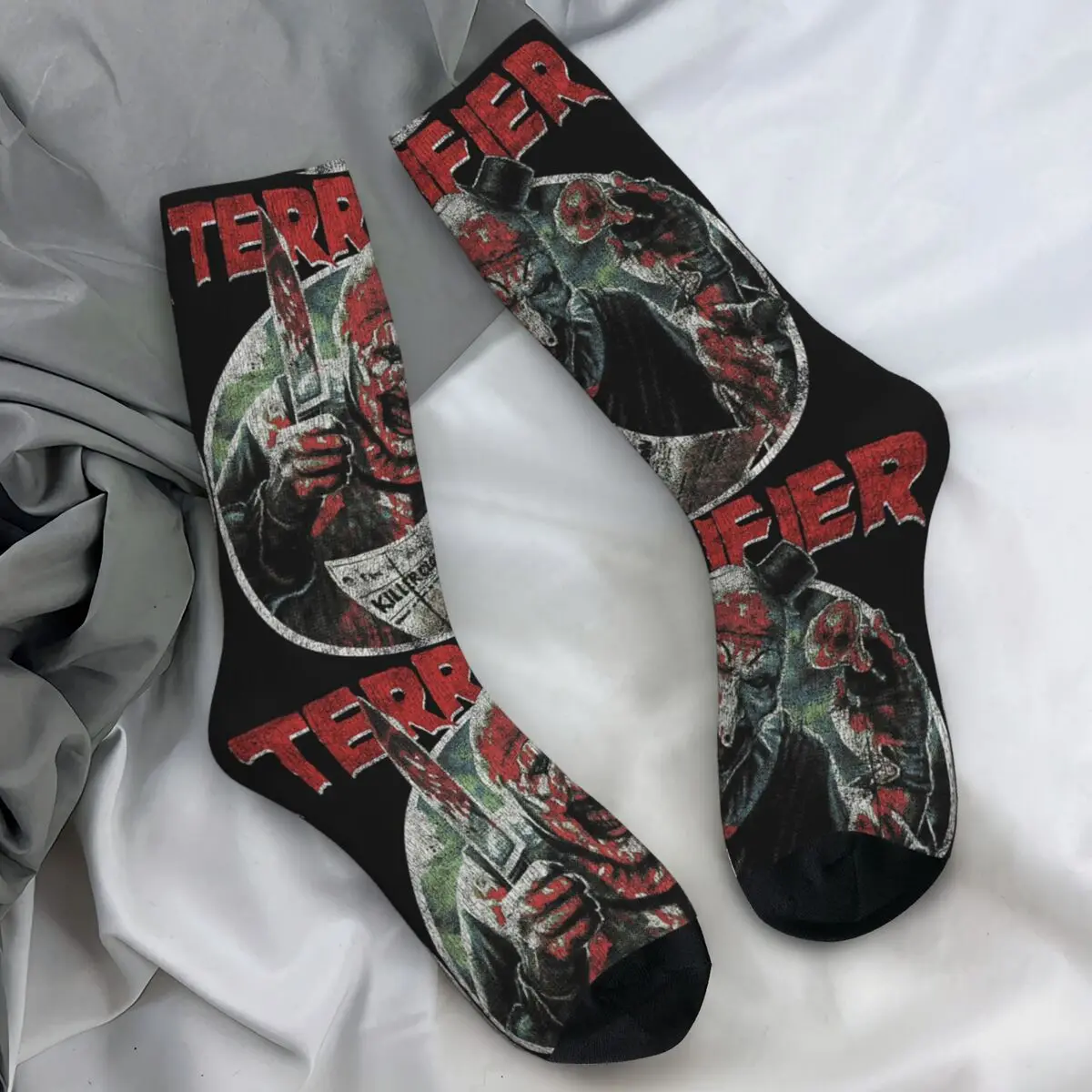 

Носки Terrifier, весенние чулки, готические мужские удобные носки, антибактериальные носки для бега с графикой