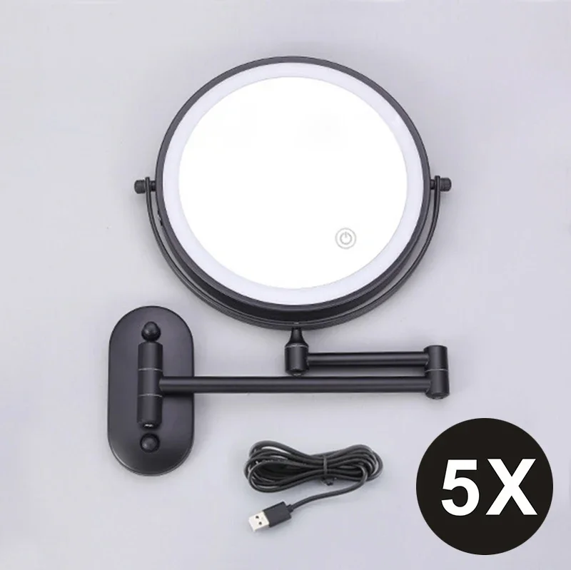 

Customizable Wall Mounted Makeup Mirror 3X-10X Magnifying 3 color LED light Double Side Bathroom Smart Shaving Cosmetic Mirrors