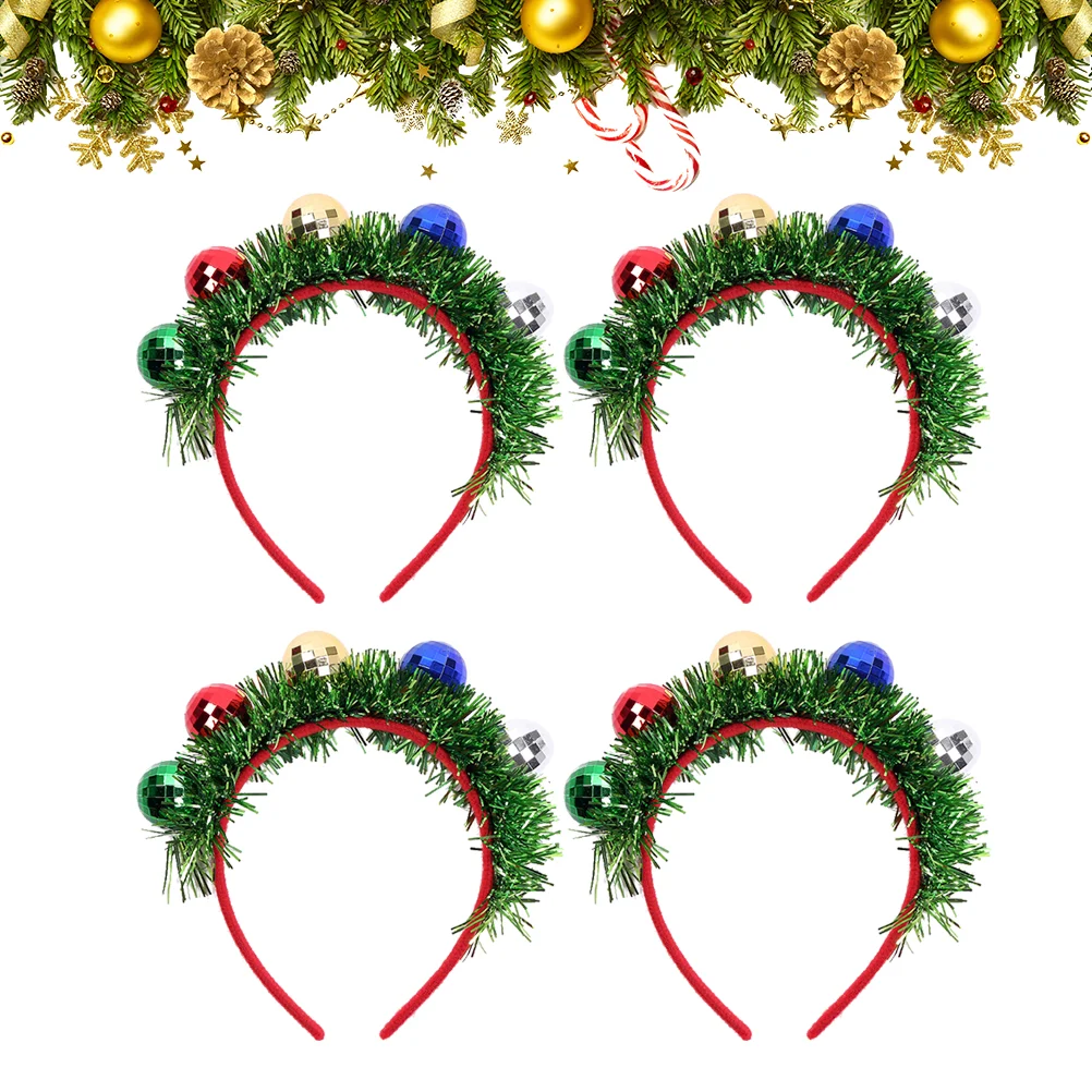 2 Pcs Christmas Party Accessory Holiday Hair Band Head Garland Clothing Seasonal Celebration Headwear