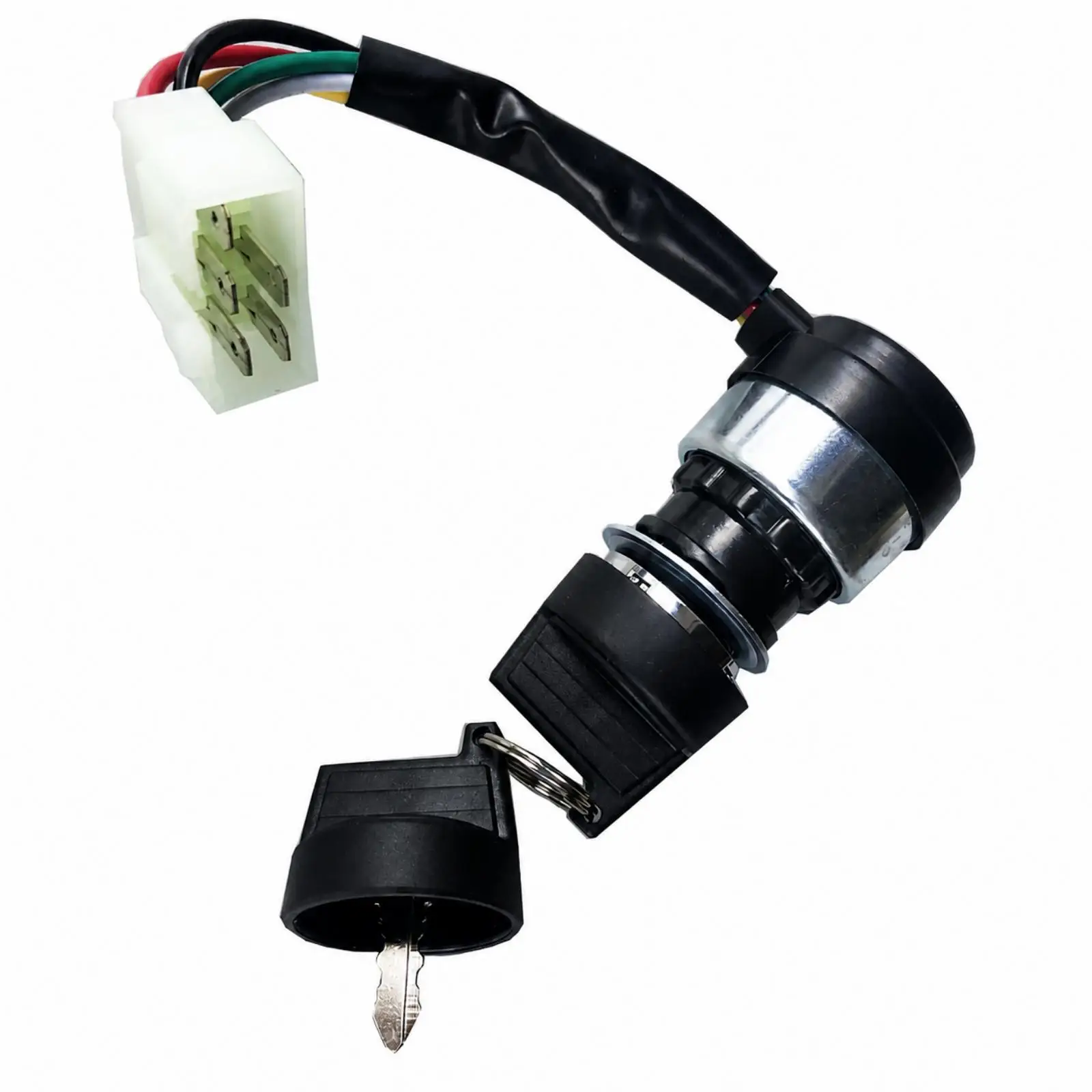 5-Wire Ignition Switch with Keys | Replacement, Keyed, Ignition Key Switch Assembly, for Go-Kart