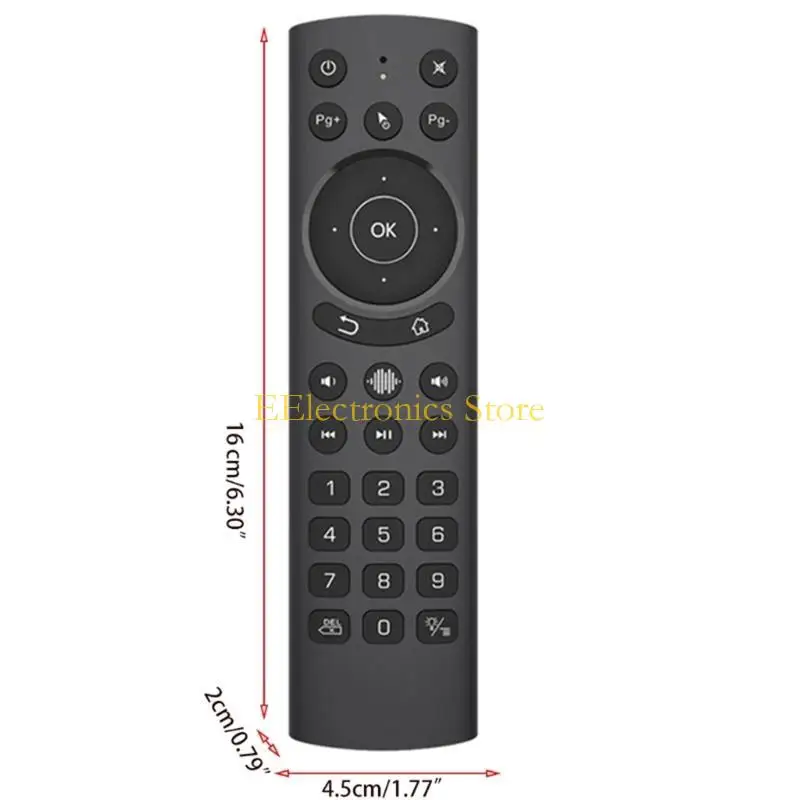 B03C Voice Remote Air Mouse Remote, 2,4 g télécommande sans fil RF pour boîte Android