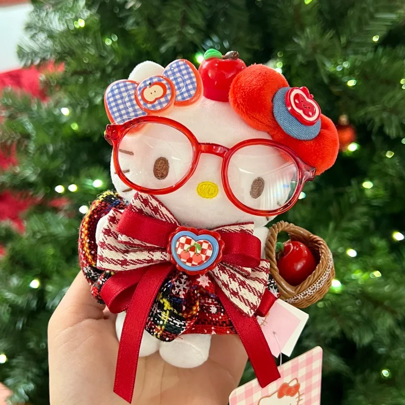 New Hello Kitty Plush Keychain DIY Cute Plush Chef Hat Apron Costume Bag Accessory