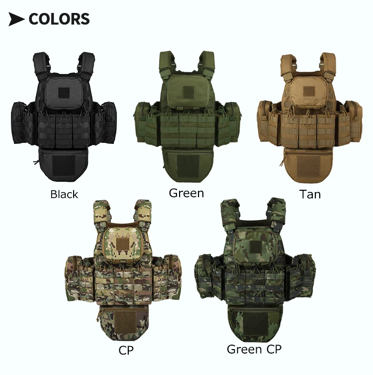 YAKEDA Chaleco Táctico MOLLE Portaplacas Camuflaje Hidratación - imagen 5