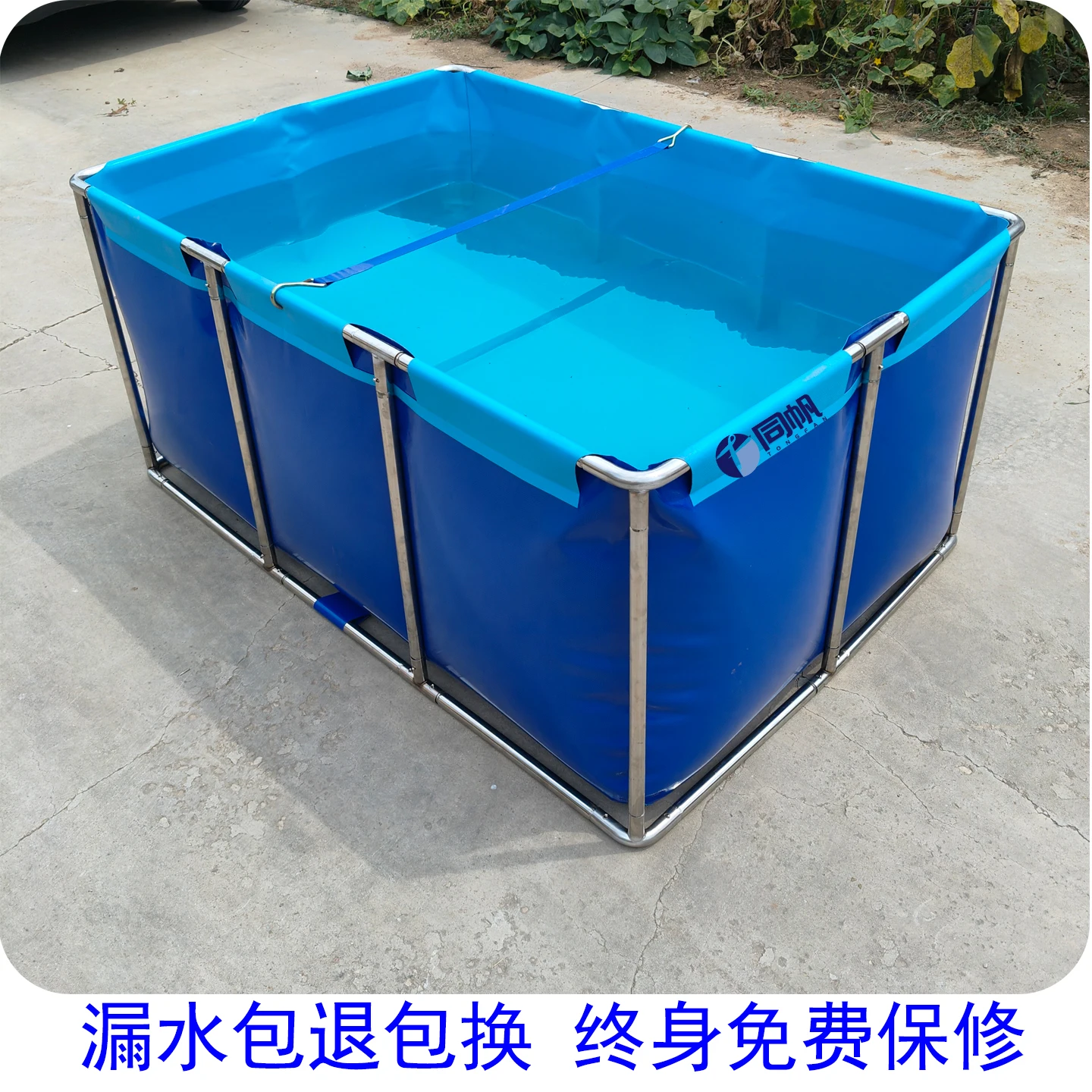 Canvas Koi fish pond Thickened stainless steel tube frame Outdoor balcony Pool breeding special water tank Goldfish turtle tank