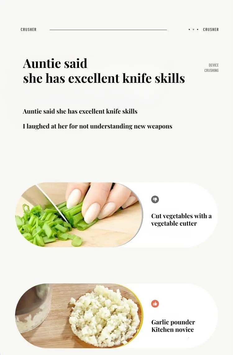 مفرمة خضروات يدوية، محضر طعام يدوي بدون جهد مع شفرات من الفولاذ المقاوم للصدأ للأعشاب الطازجة والخضروات #6