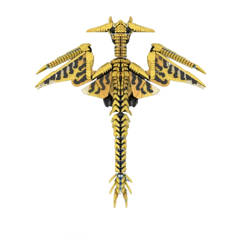 2635 Pezzi Star Battle Mostro Volante Giallo MOC, Modello di Costruzione Modulare Personalizzabile, Giocattolo Creativo Fai-da-Te per Ragazzi, Regalo