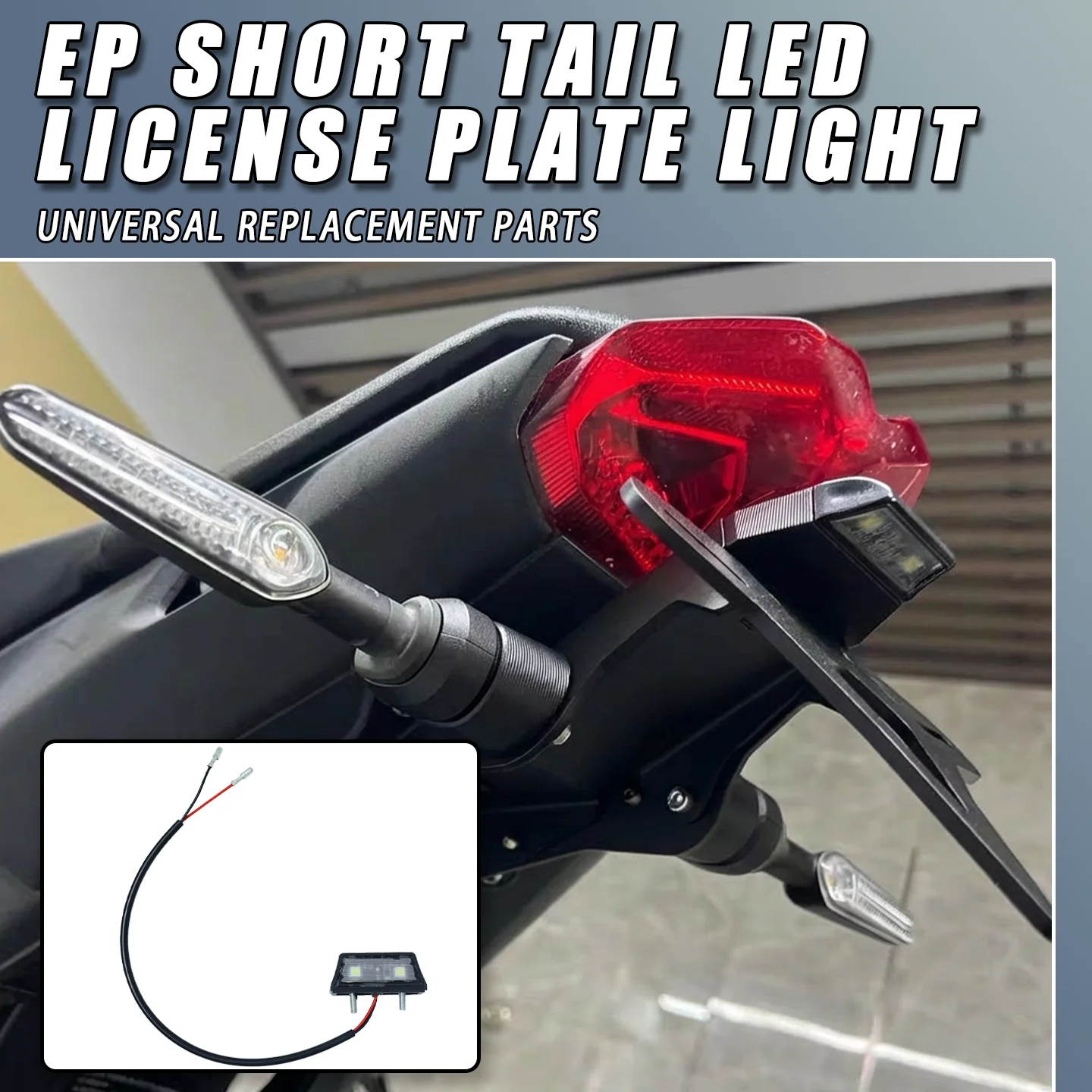 

For Kawasaki Honda Yamaha BMW KTM Suzuki Motorcycle LED License Plate Light Universal Motorcycle License Plate Light Accessories