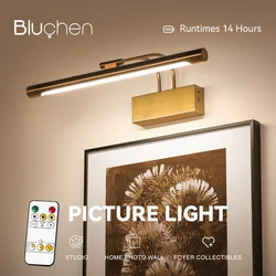Rechargeable LED Wall Light Wireless Remote Control Dimming Bathroom Light 40cm Modern Interior Wall Lights Black
