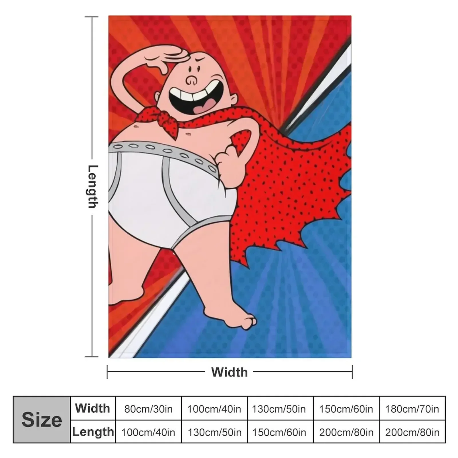 Captain Underpants - Comic Cartoon Throw Blanket Stuffeds Sleeping Bag halloween Blankets