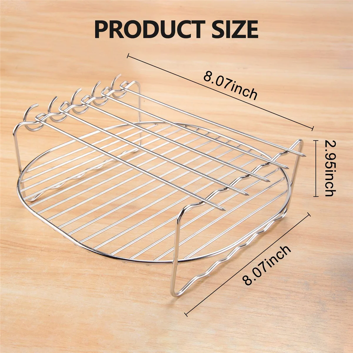 

【Price-Drop!】Rack for Airfryers Household Air Fryer Double-Layer Air Fryer Rack Grill Barbecue Supplies Five-Needle Round