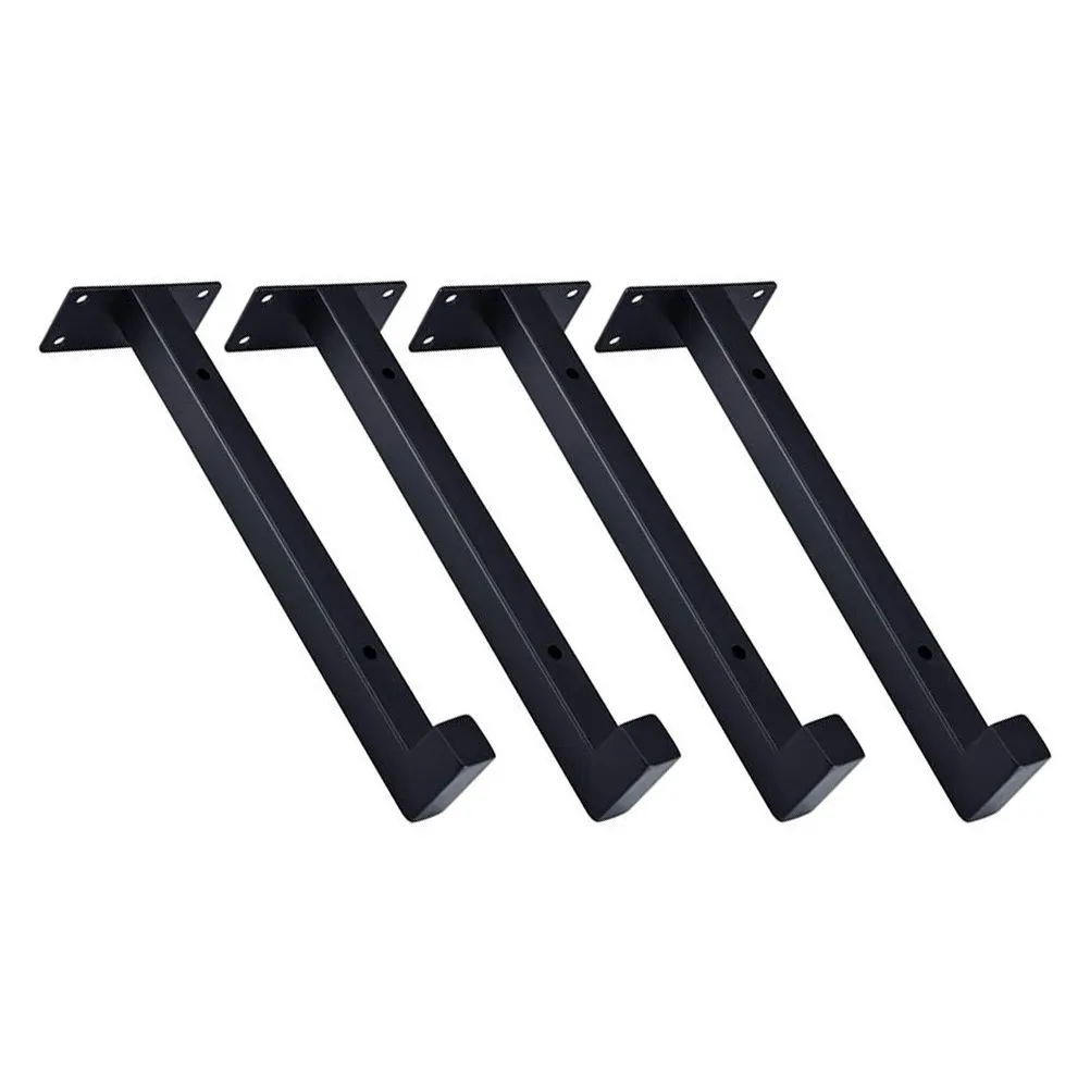 4Pcs Strong Iron Partition Brackets Heavy Duty Shelf Support Bracket for DIY Storage Rack Bookshelf Wall Mounted Home Office