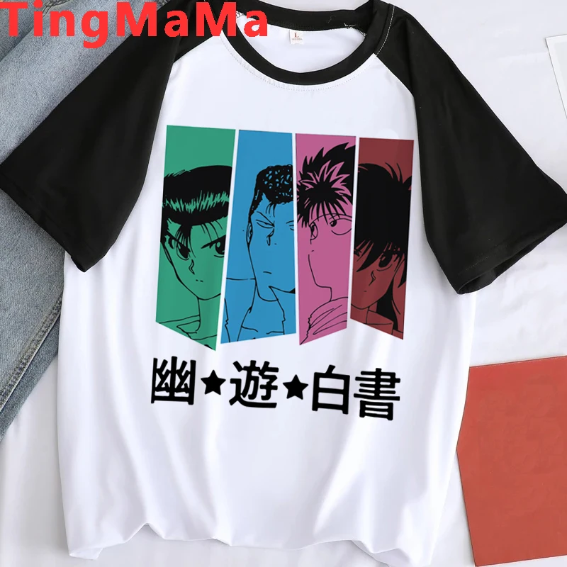 Japanese Anime Yu Yu Hakusho T Shirt Men Kawaii Cartoon Hip Hop Manga Graphic Tees Harajuku Clothes Unisex Tops T-shirt Male