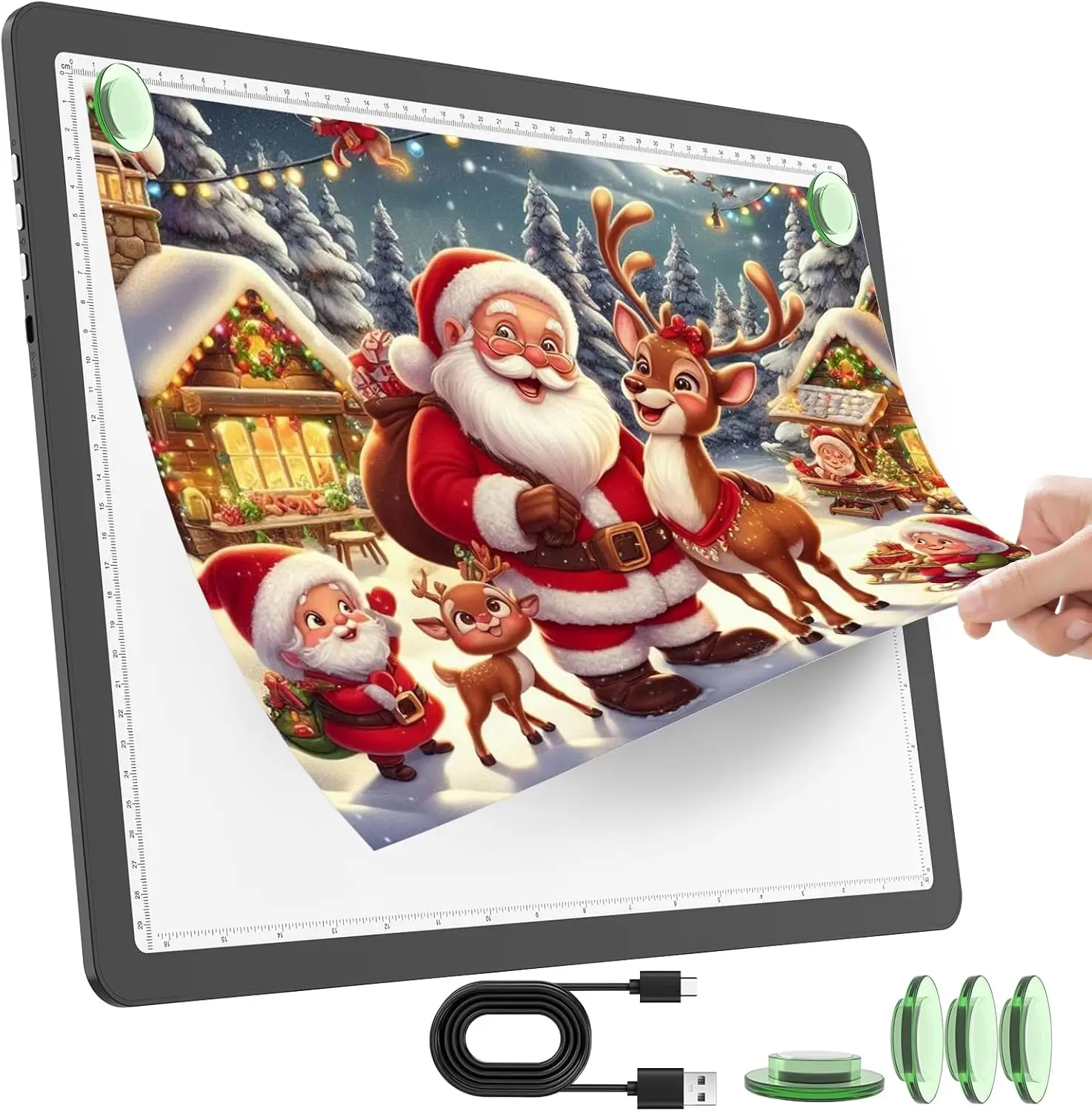 

Rechargeable A3 Light Pad for Diamond Painting, Ultra Bright Tracing Light Box with 6-Level Dimmable LED