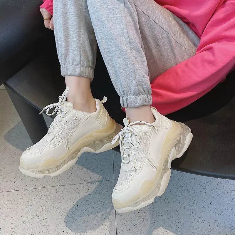 Women Sneakers Fashion 2022 Autumn Women Casual Shoes Breathable Women Platform Dad Shoes Sneakers Zapatillas Mujer