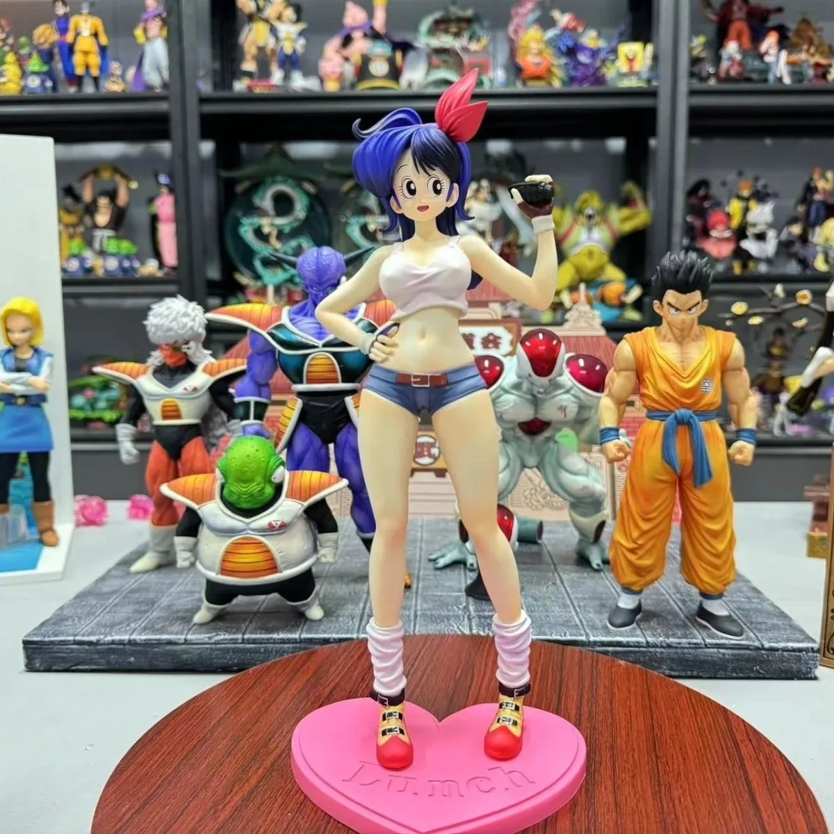 ドラゴンボールランチアニメフィギュア,ギャルブロンドヘアver,スタンドアップモデル,PVCおもちゃギフトコレクション,30cmアクションフィギュア