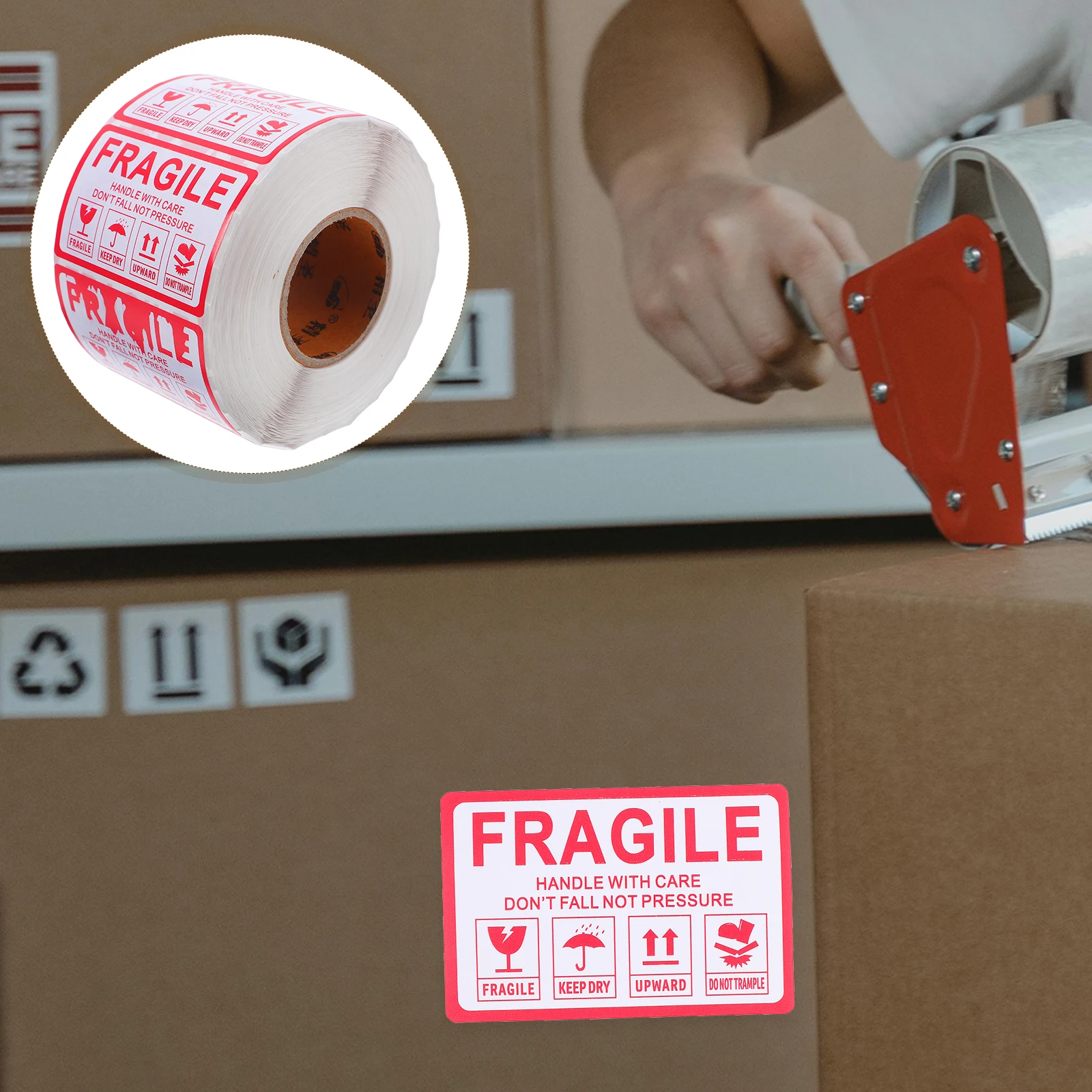 

Fragile Label Stickers Moving Shipping Warning Adhesive Packaging Supplies Carton Box Handle Care Do Not Inventory Paper