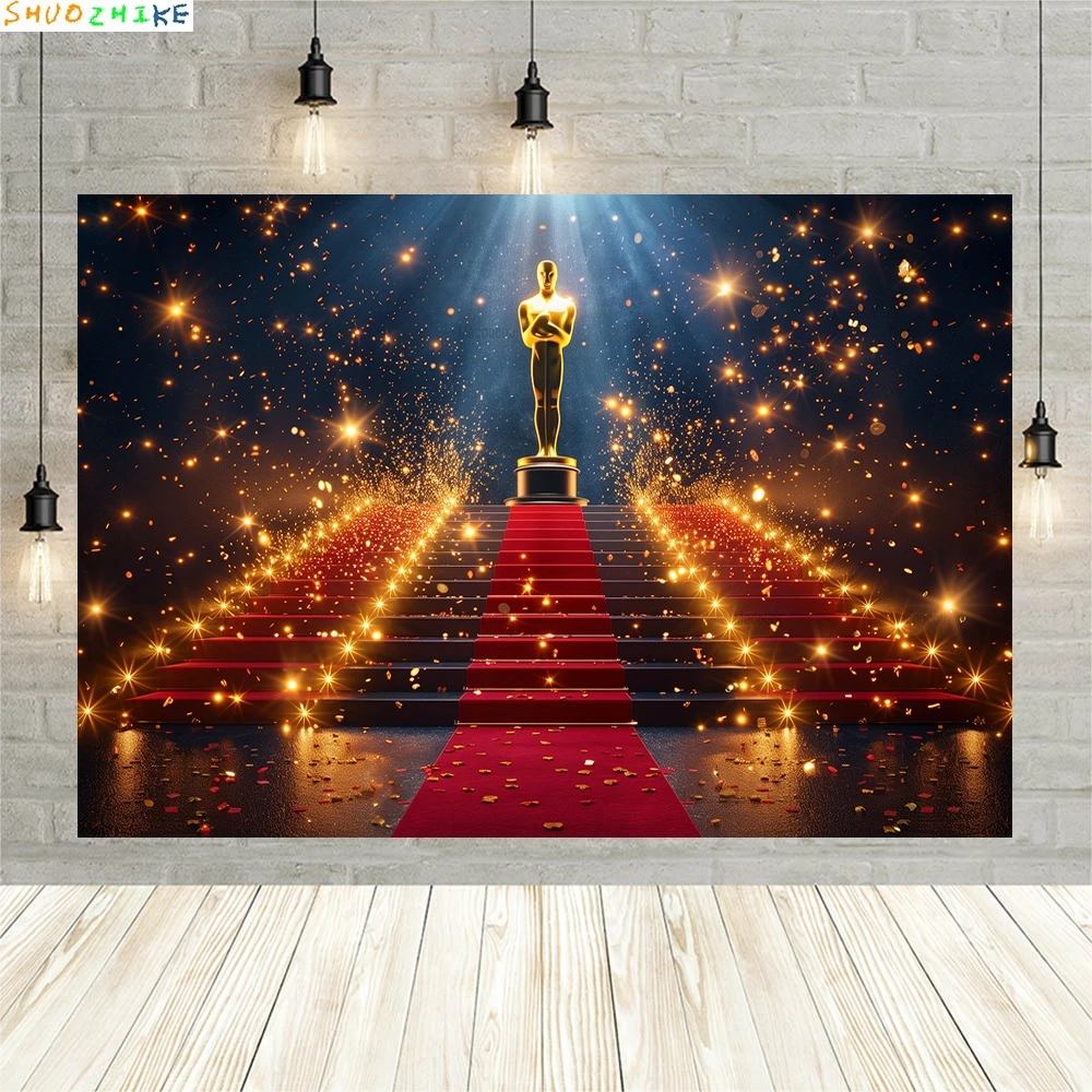 Latar Belakang Fotografi Film Pria Emas Panggung Festival Karpet Merah Latar Belakang Studio Foto Tirai Hitam Muda Emas RD-01
