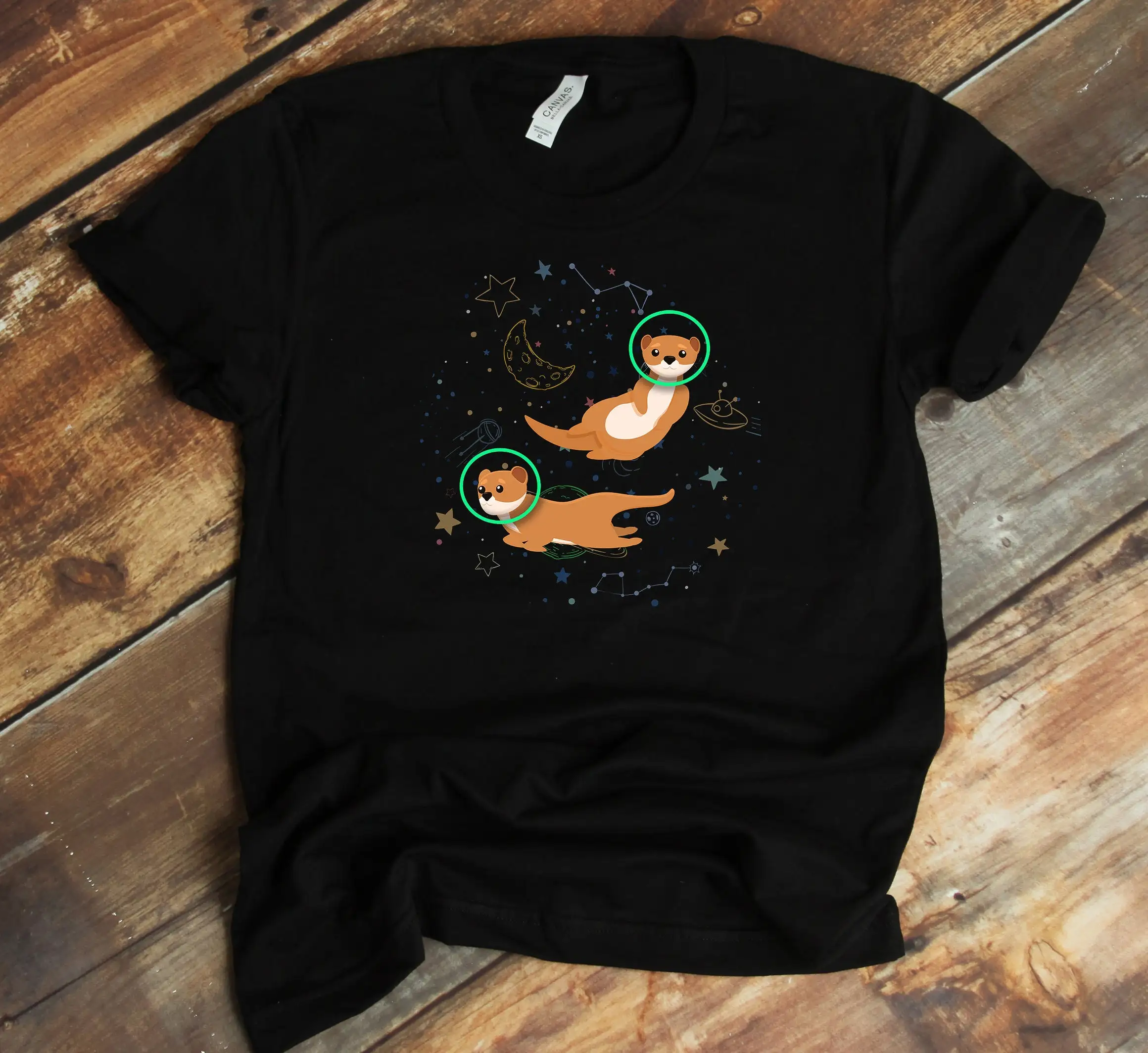 Otter Astronaut T Shirt Sea Otters Cosmonaut Space Lover