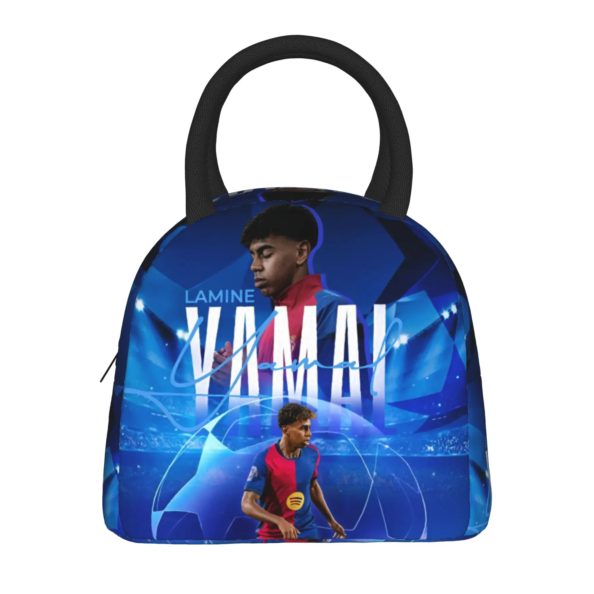 L-Lamines Football Sports Y-Yamals Thermal Insulated Lunch Bag for Travel Soccer Portable Food Bag Men Women Cooler Thermal Box
