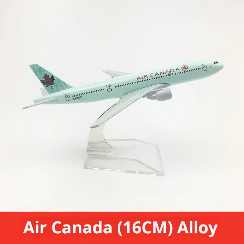 16CM Air Canada Boeing777 Diecast Aviation Plane Collectible Miniature Toys for Dropshipping Replica Model Toy For Collection