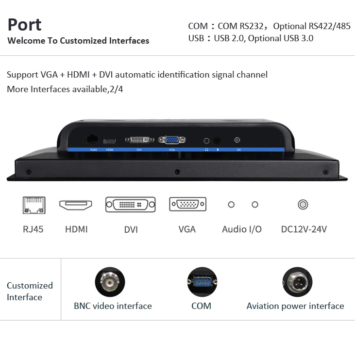 MSTouchthink 15.6" Embedded Industrial Touch Monitor with 1000 Nits sunlight Reable