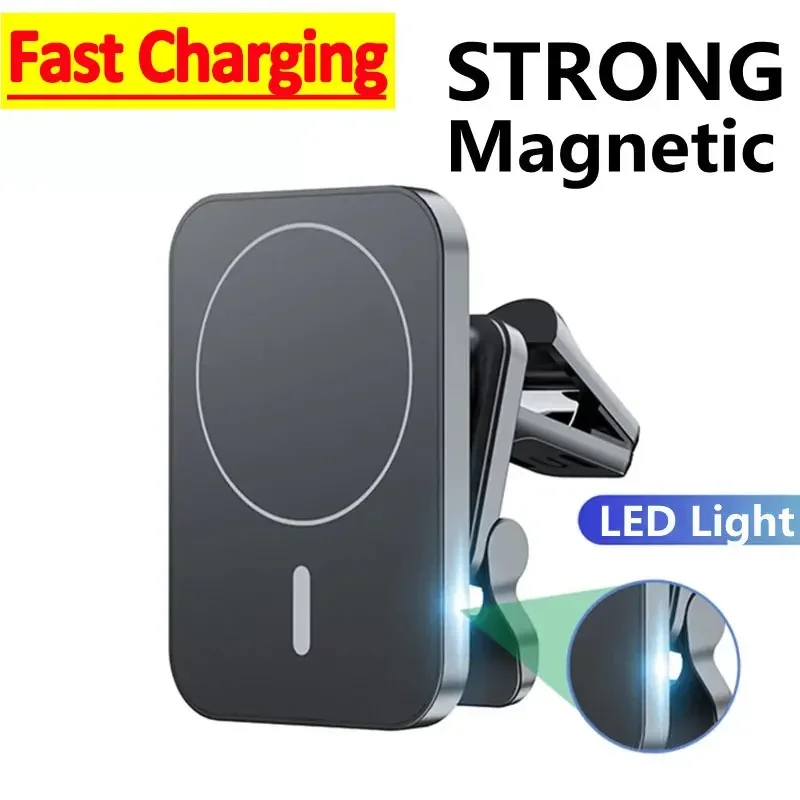 15W Magnetic Car Wireless Chargers Air Vent Phone Holder For iphone 14 13 12 Pro Max Macsafe Charger Fast Charging Station