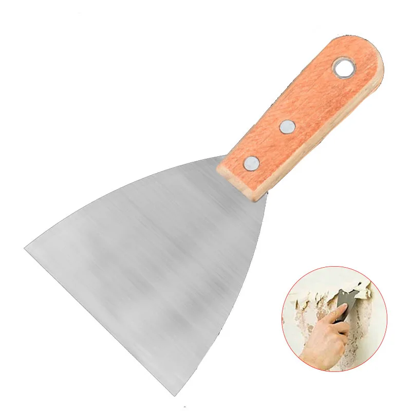 Puttys Knife Trowel Wall Cleaning Shovel Construction Tools Wooden Handle High Carbon Steel Putty Knifees Strong Toughness