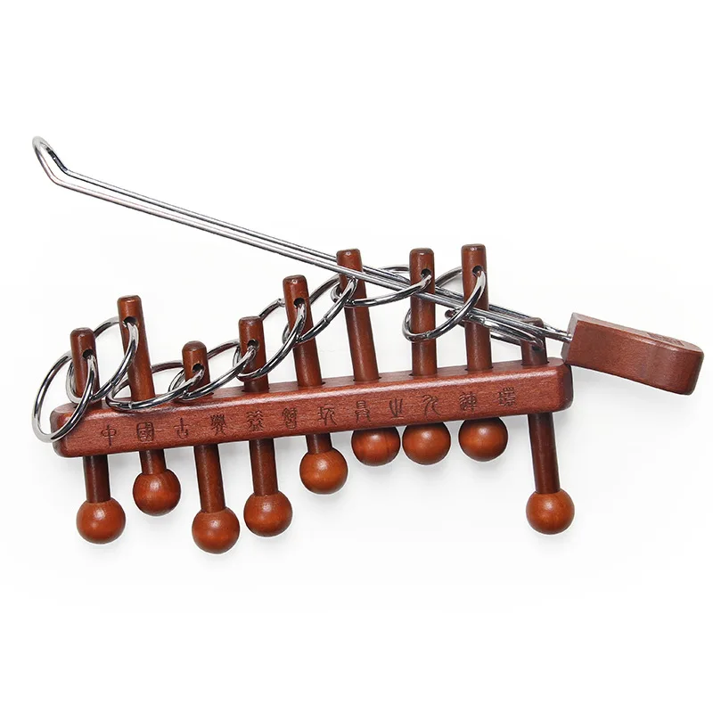 Klassisches chinesisches Puzzle mit neun verbundenen Ringen, Gedankenspiele für Erwachsene und Kinder, hoher Schwierigkeitsgrad, Denksportaufgaben, IQ-Test, Entriegelungsspielzeug