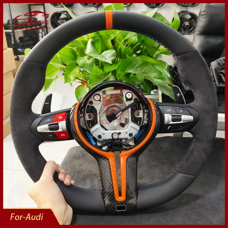 The Steering Wheel Suitable For Bmw F30 F10 F31 F20 E70 E90 Is Made Of Alcantara Material And Sports Steering Car Accessories