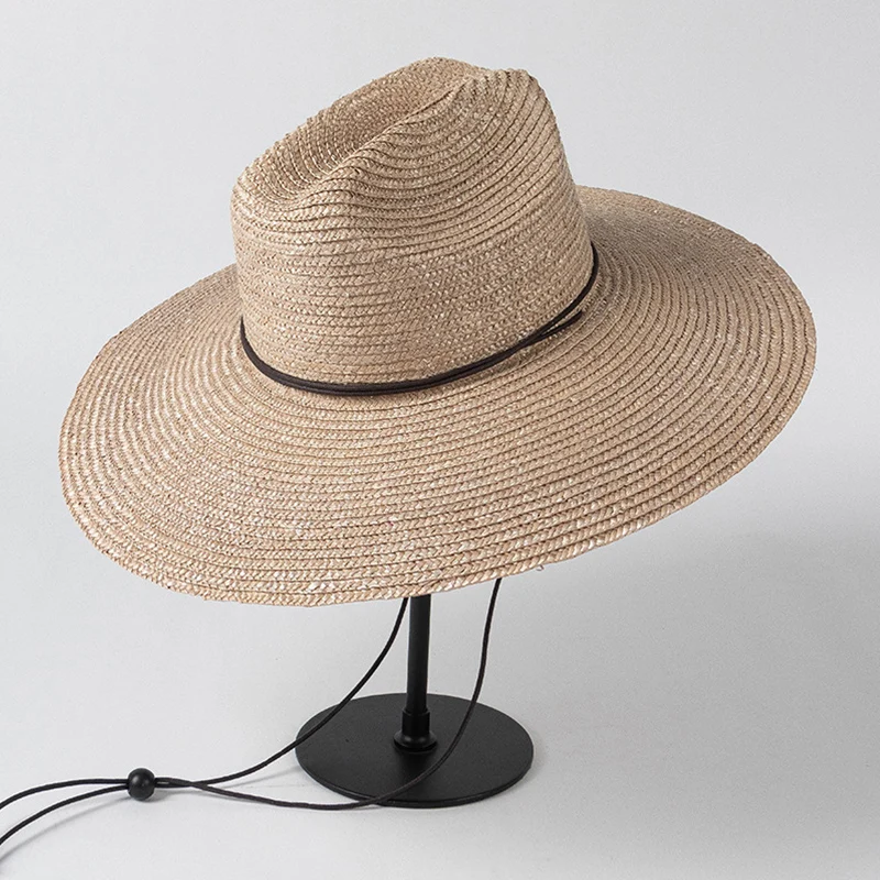 

handwoven Panama Straw Hats for Women Summer Beach Sun Hat Wide Brim Fedora Cap UPF50+ Large Brim Palm Leaf Safari Hat