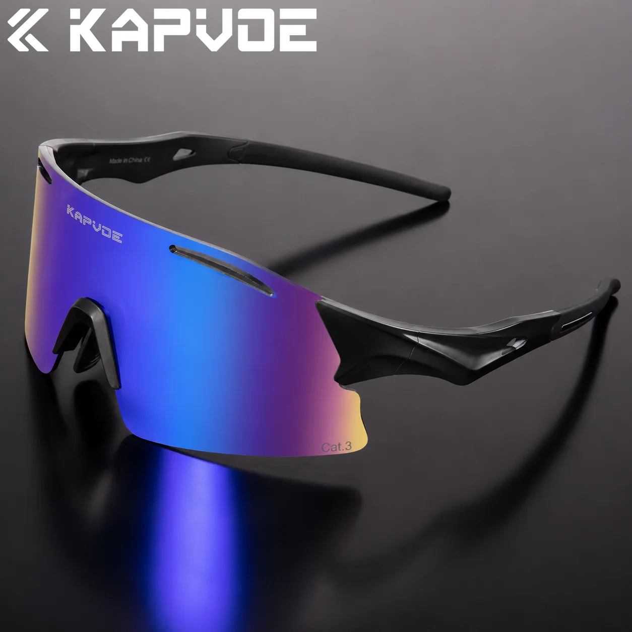 Kapvoe Fahrradbrille, modische Sonnenbrille für Herren, UV400, Brillen, Damen, Fahrrad, Straße, Fahrrad, Fahren, Outdoor, Sport, Marathon, Triathlon