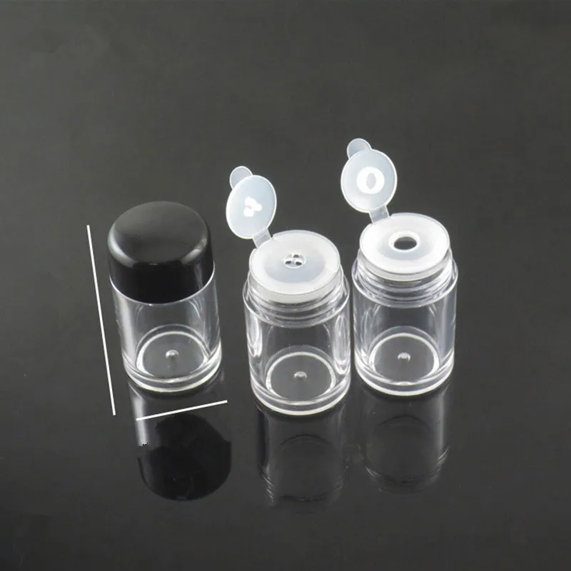 50/100pcs 10ml Loose Powder Jar With 3/12 Holes Refillable Bottles Nail Powder Bottle With Sifter Nail Glitter Powder Container