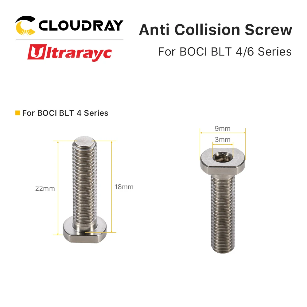 Cloudray Anti Collision Screws D9 H22 M5 D8 H13 M6 Cutting Head Accessories Consumables for BOCI BLT4 BLT6 Series Cutting Head