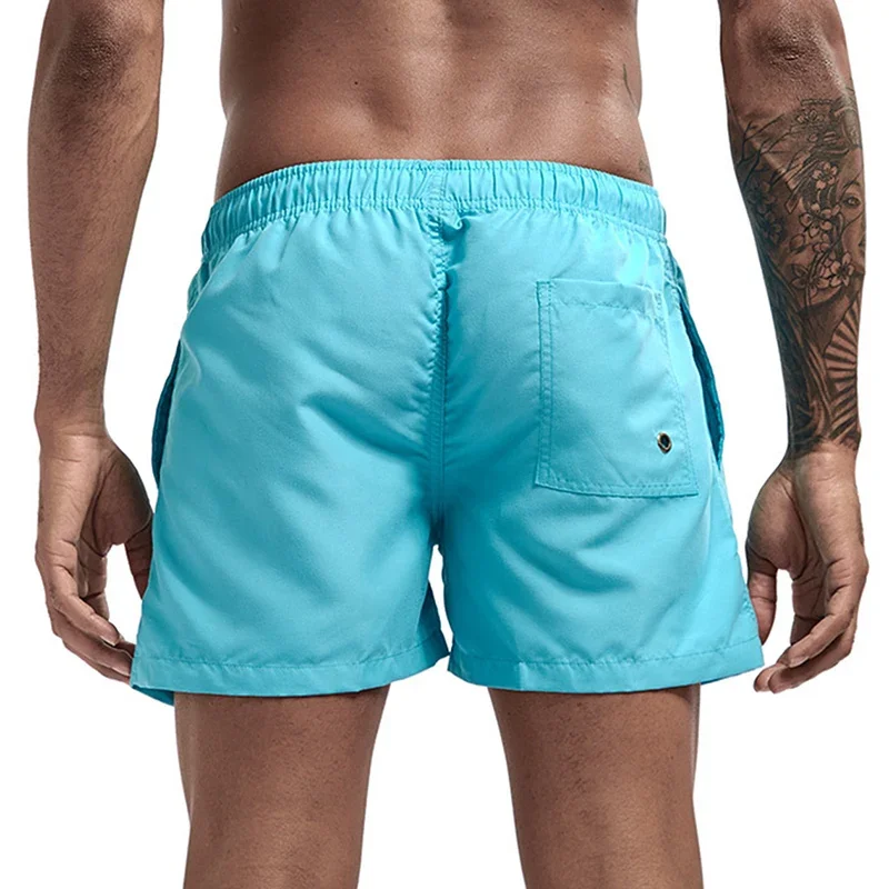 Coconut Tree Print Swim Trunks for Men Summer Quick Dry Beach Shorts with Mesh Lining Side Pocket Swimwear Swimsuit Board Shorts