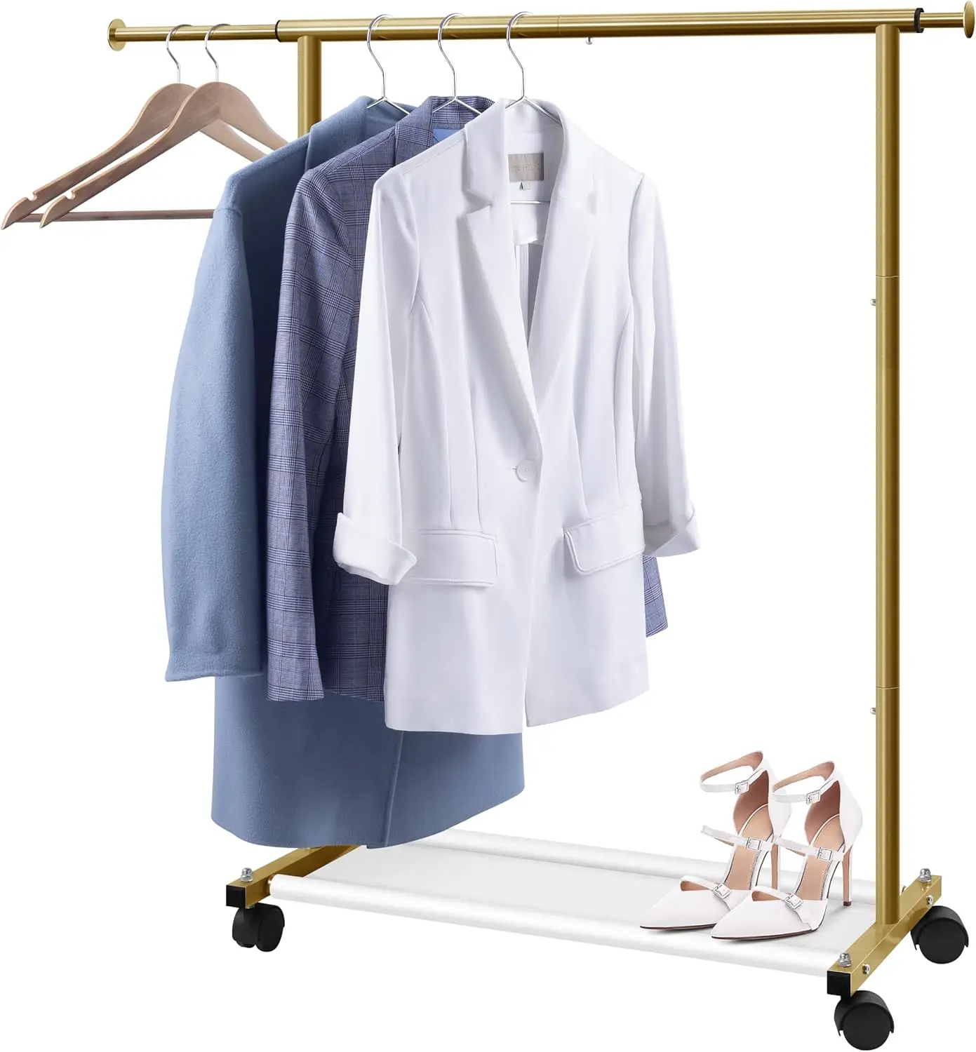 

Короткие вешалки для одежды с нижними полками и колесиками, усиленные передвижные стойки для детской одежды