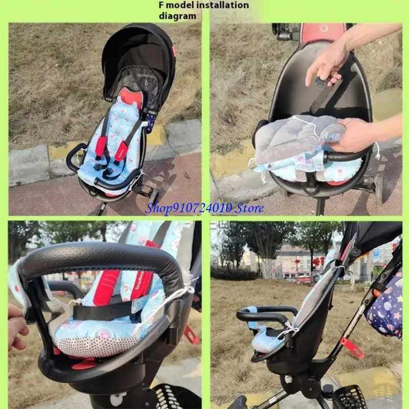 وسادة مقعد عربة أطفال قابلة للتكيف 77HD لحديثي الولادة، تصميم داعم للأطفال حديثي الولادة، يمكن غسلها في الغسالة