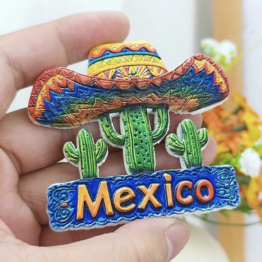 أمريكا الشمالية المكسيك ثلاثية الأبعاد مغناطيس الثلاجة السياحة تذكارية الثلاجة مجموعة ملصقات الثلاجة المغناطيسي