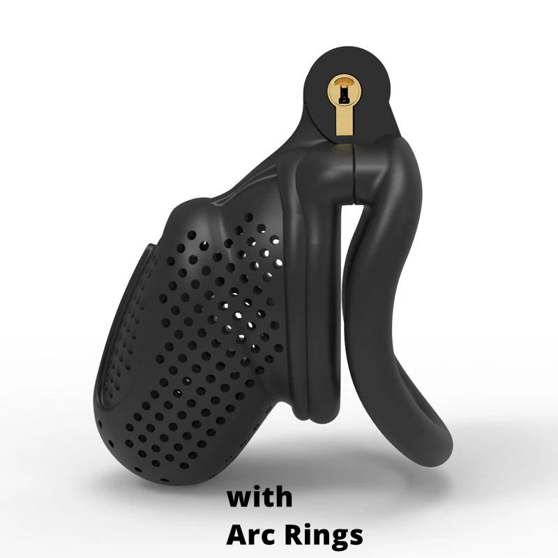 2023 NEW 3D Print Bee-hive Design Breathable Cock Cage 2 Types of Penis Rings Male Chastity Device Adult Products Sex Toys F002