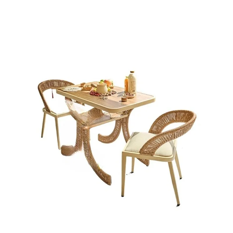 Balcony tea table and chair combination, stove making tea Internet celebrity leisure multi-functional electric ceramic