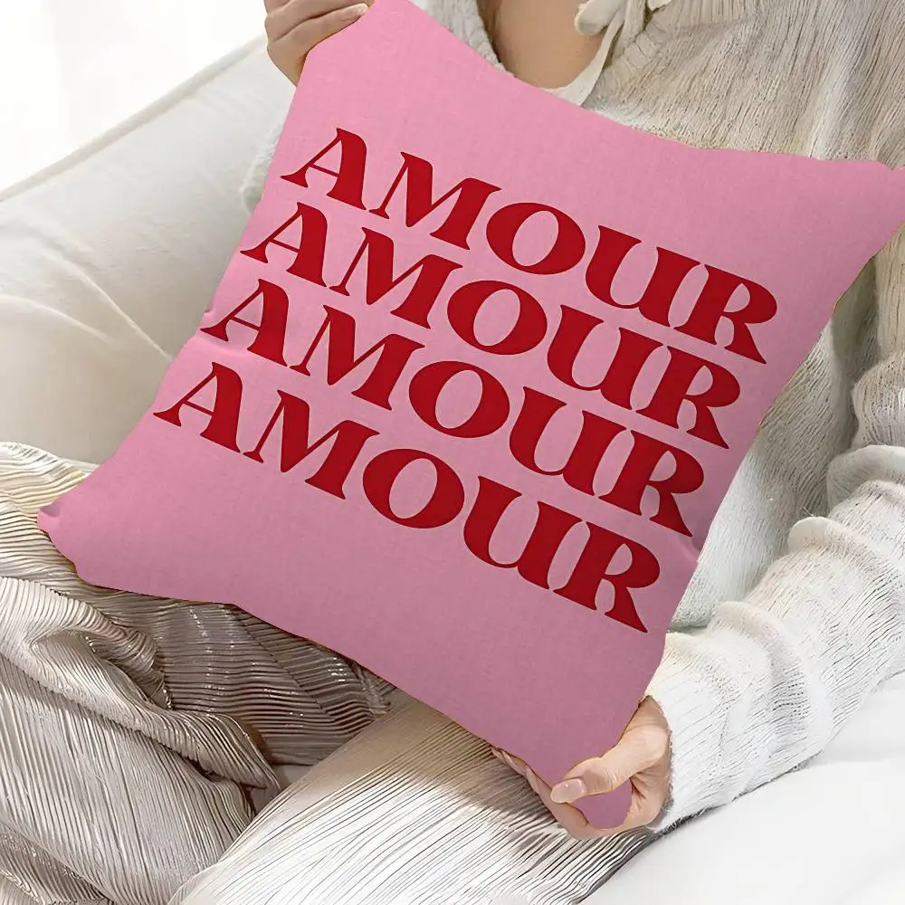 Maximalist More Amor Personalized Pillow Cover Kids Bedroom Wild Party Decor Pillowcase kid Birthday shower Gift