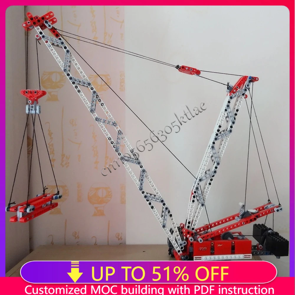 

NEW 800PCS MOC City Engineering Crawler Crane Model DIY Creative Ideas Technology ChildToy Assembly Puzzle BirthdayGift MOC-8288