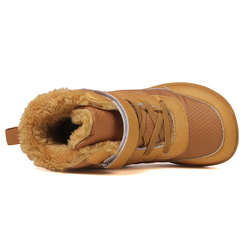 Botas de nieve cálidas de invierno para niños, zapatillas informales antideslizantes de felpa de alta calidad, zapatos de algodón gruesos impermeables para niños y niñas