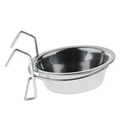 Bird Cage Food Water Bowl Cup Dish for Parrots Budgie Parakeet Lovebird Stainless Steel Food Cup Bird Feeding Dish
