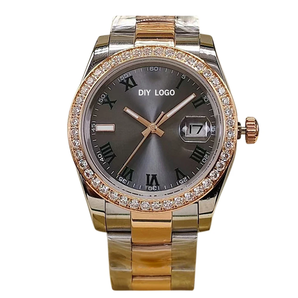 Customized Logo36mmFashion Women's Watches, Automatic Movement, Roman Digital Diamond Women's Luxury Watches, Women's Gifts