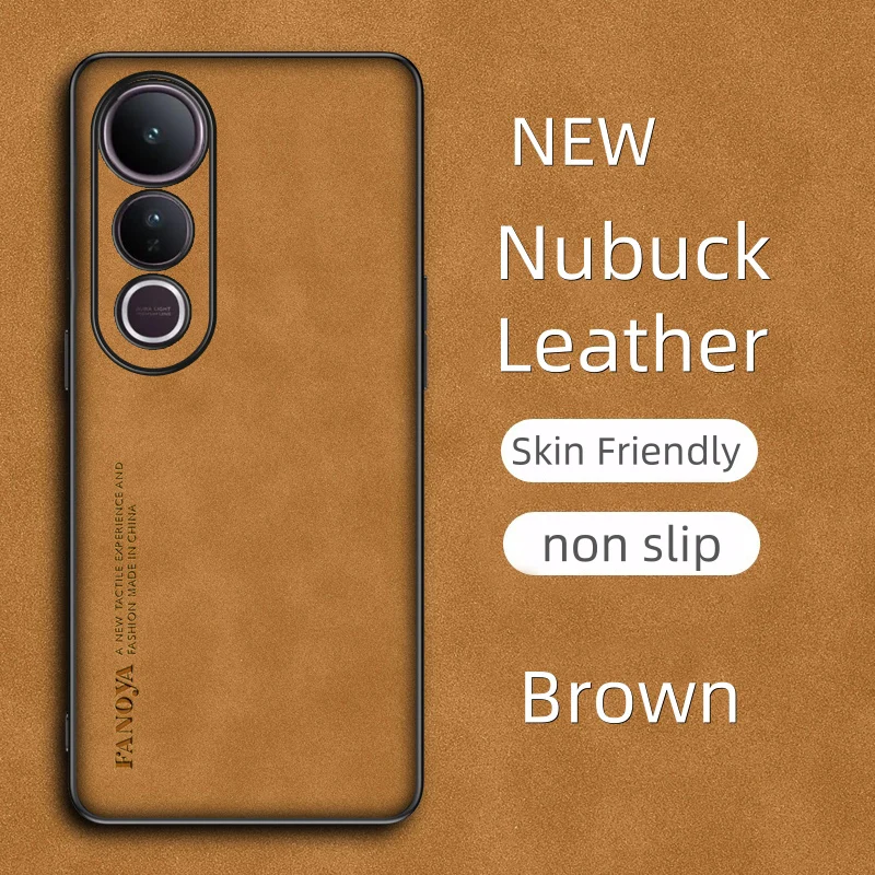 

Phone Case for VIVO V50Lite V50Lite 5G Artificial Leather Business High-end Frosted Full Protection Shockproof Case Cover