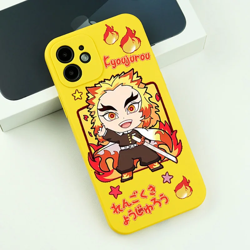 Coque de téléphone antichoc Anime Demon Slayer, coque de protection pour iPhone 11, 12, 13 Pro Max, 6s, 7, 8Plus, X, Poly XS, SE, Kimetsu No Yaiba
